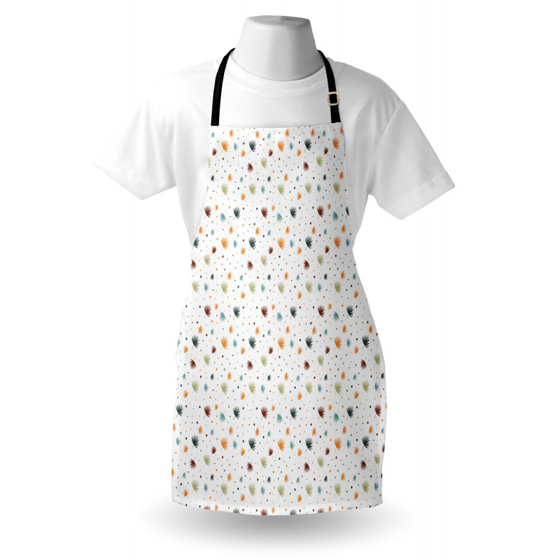 Pastel Tiny Foliage Motifs Apron