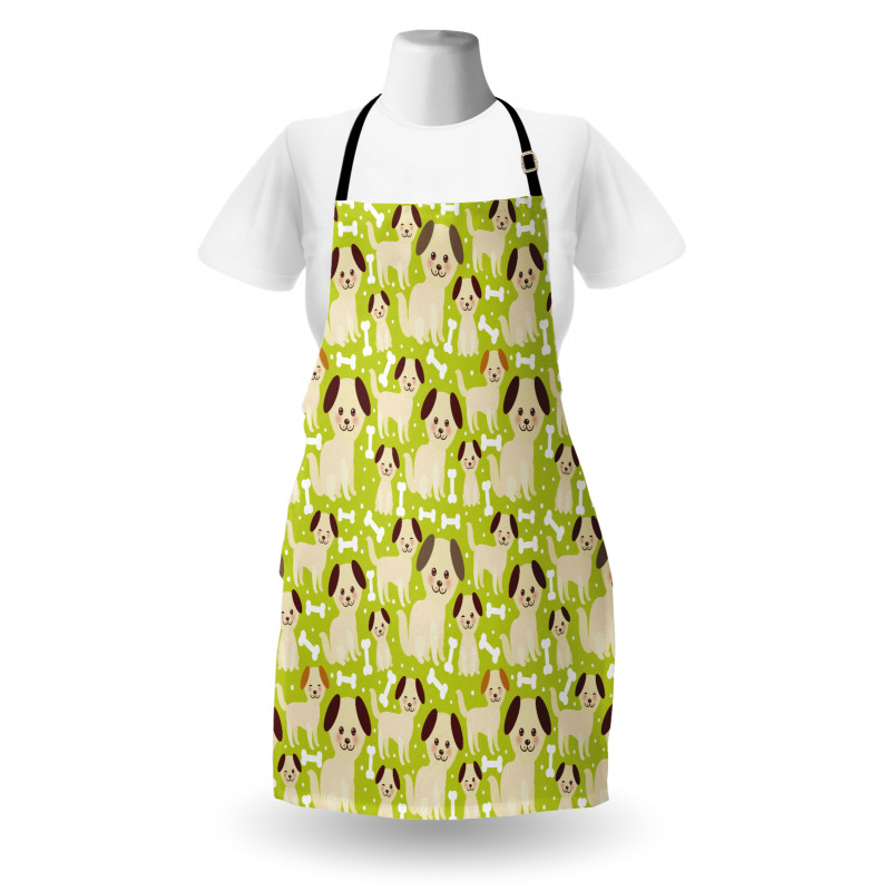 Puppies with Smiling Faces Apron