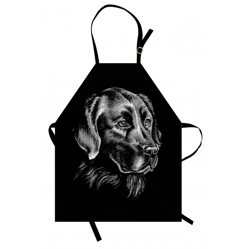 Sketch Art Retriever Puppy Apron