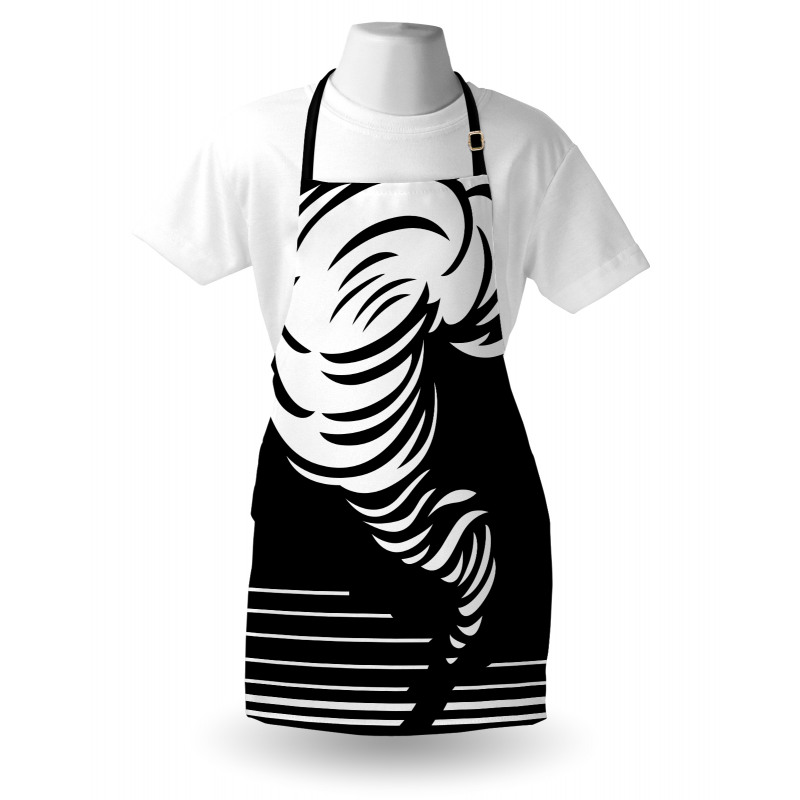 Monochrome Twister Design Apron