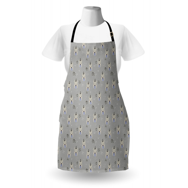 Bear Faces with Glasses Apron