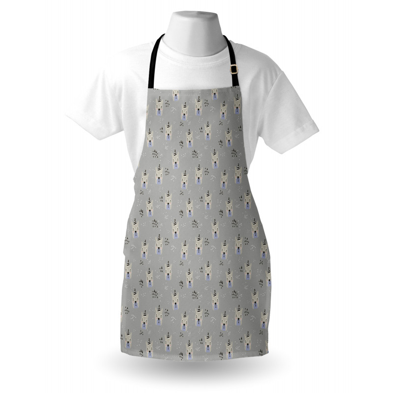 Bear Faces with Glasses Apron