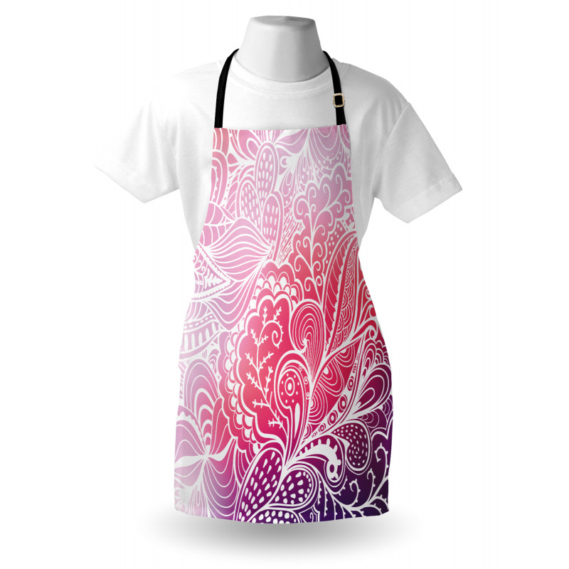 Boho Intricate Floral Design Apron