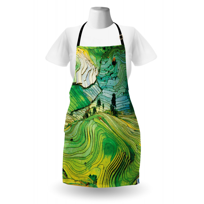 Aerial Scenery Nature Apron