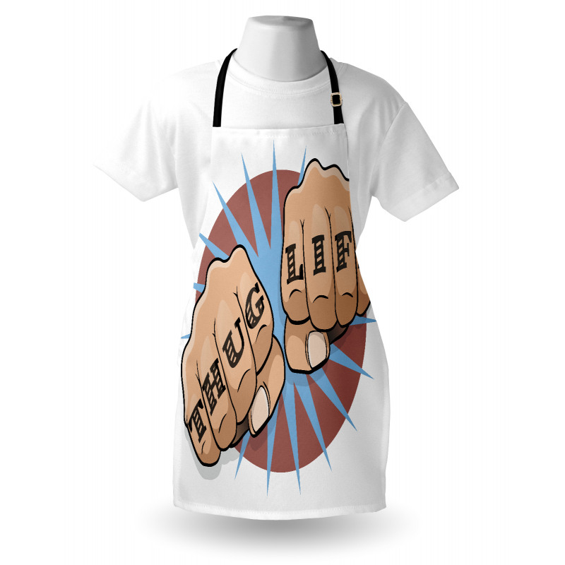 Punching Fists Comic Book Apron