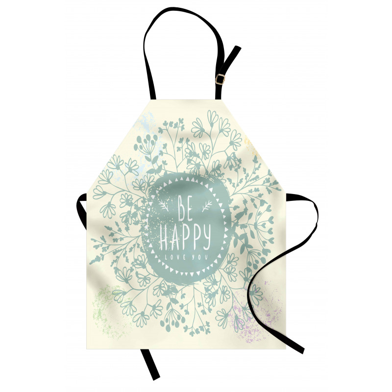 Doodle Wreath Color Stains Apron