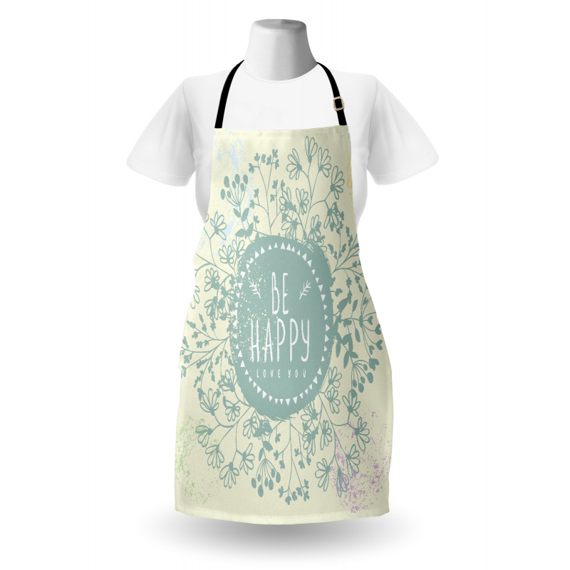 Doodle Wreath Color Stains Apron