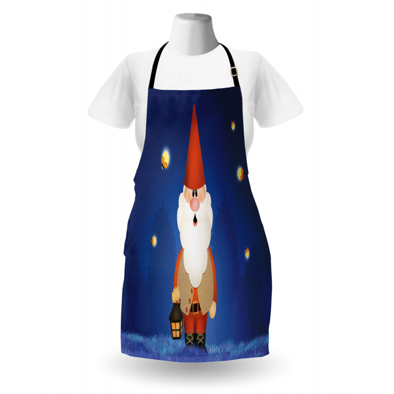 Elf at Night with a Lantern Apron