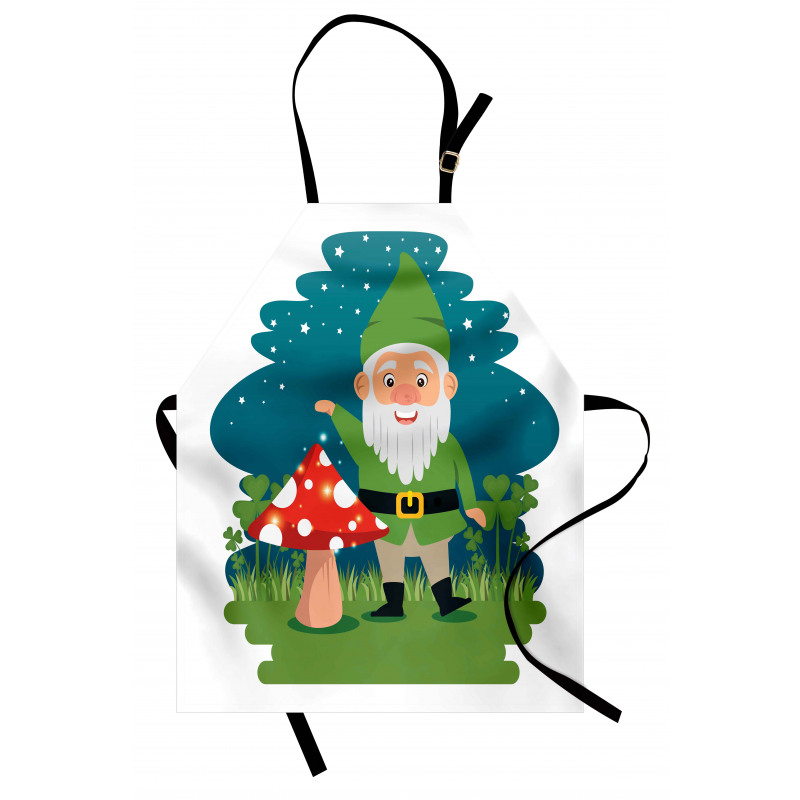 Elf with Mushroom in Forest Apron