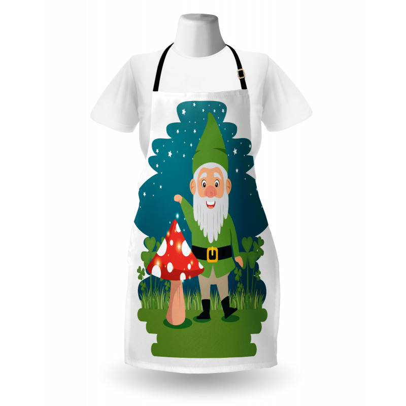 Elf with Mushroom in Forest Apron
