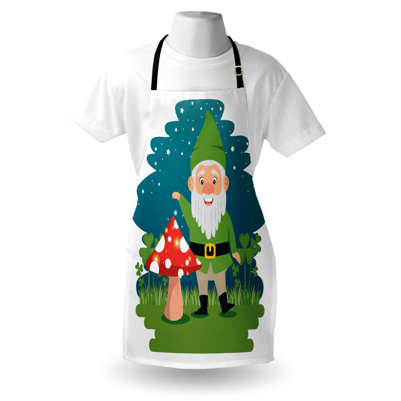 Elf with Mushroom in Forest Apron