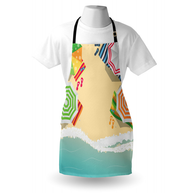 Sandy Beach Umbrellas Apron