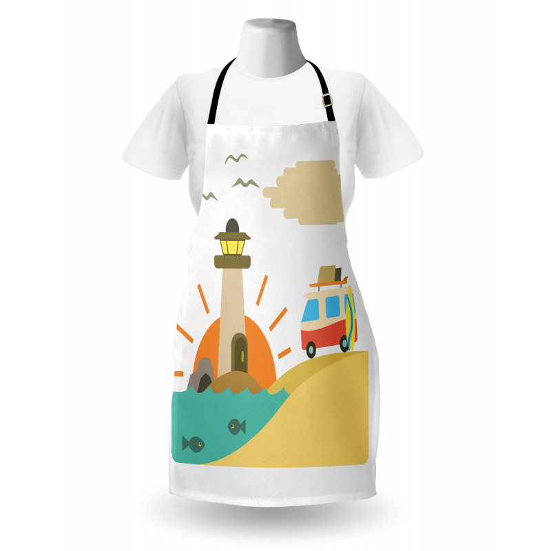 Summer Holiday Cartoon Apron