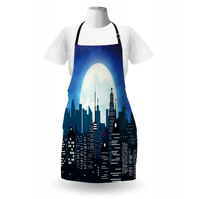 Modern Capital Moon Night Apron