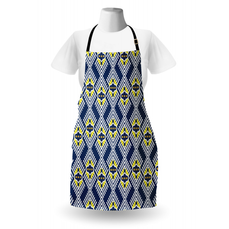 Abstract Florals and Zig Zag Apron