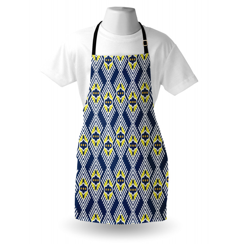 Abstract Florals and Zig Zag Apron