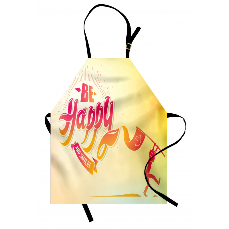 Be Happy and Smile Message Apron