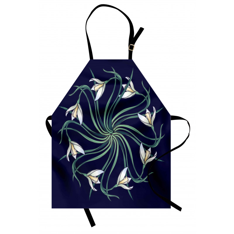 Art Nouveau Floral Design Apron