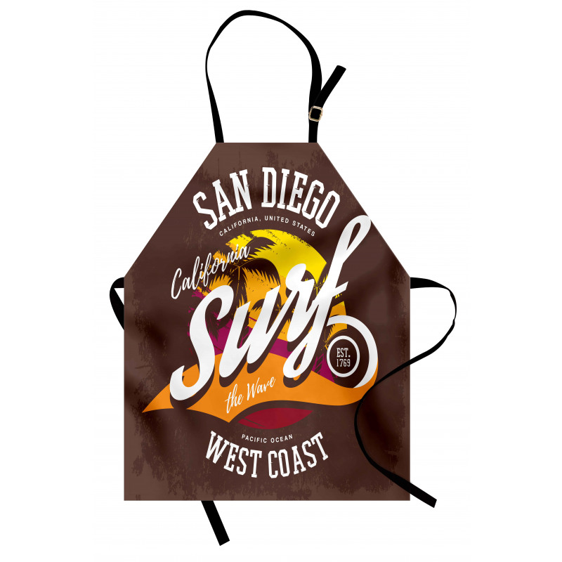 Surf Beach Grunge Design Apron