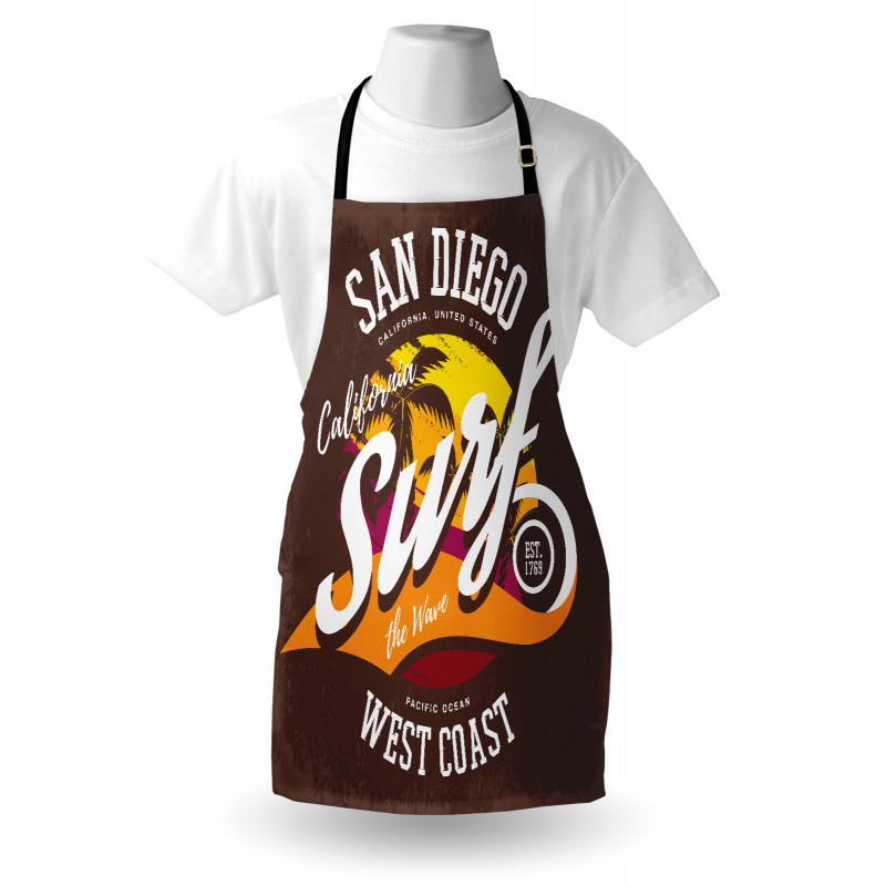 Surf Beach Grunge Design Apron