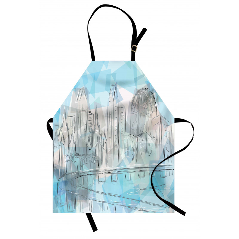 Abstract City Silhouette Apron