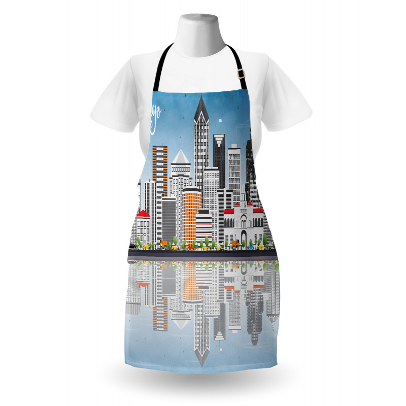 City Skyline Reflections Apron