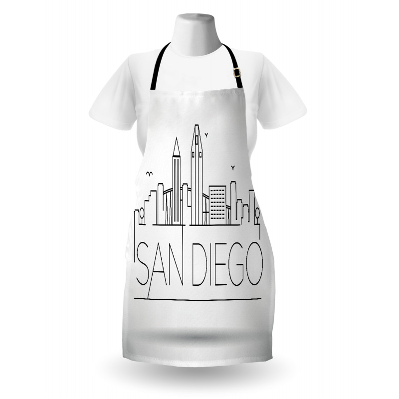 Typographic City Skyline Apron