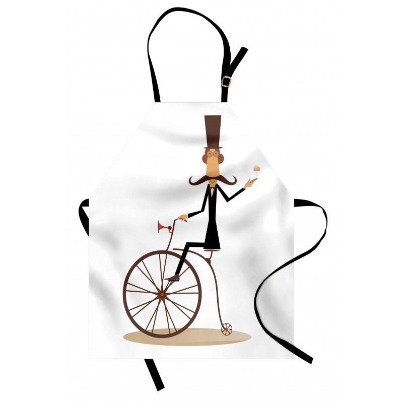 Gentleman Mustache Retro Bike Apron