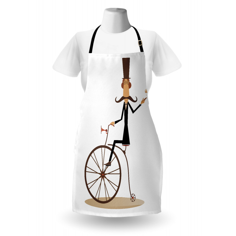 Gentleman Mustache Retro Bike Apron