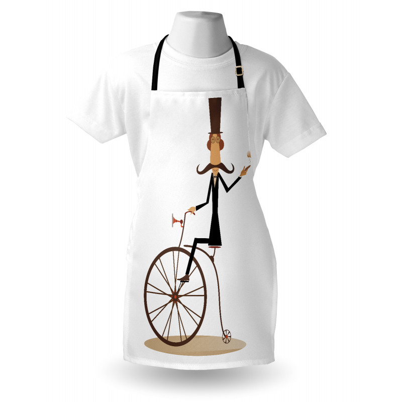 Gentleman Mustache Retro Bike Apron