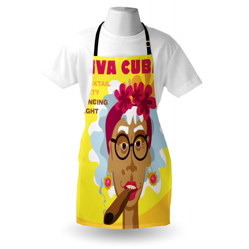 Cuban Woman Caricature Art Apron