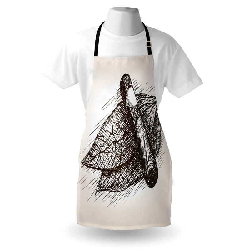 Tobacco Leaves Sketch Art Apron