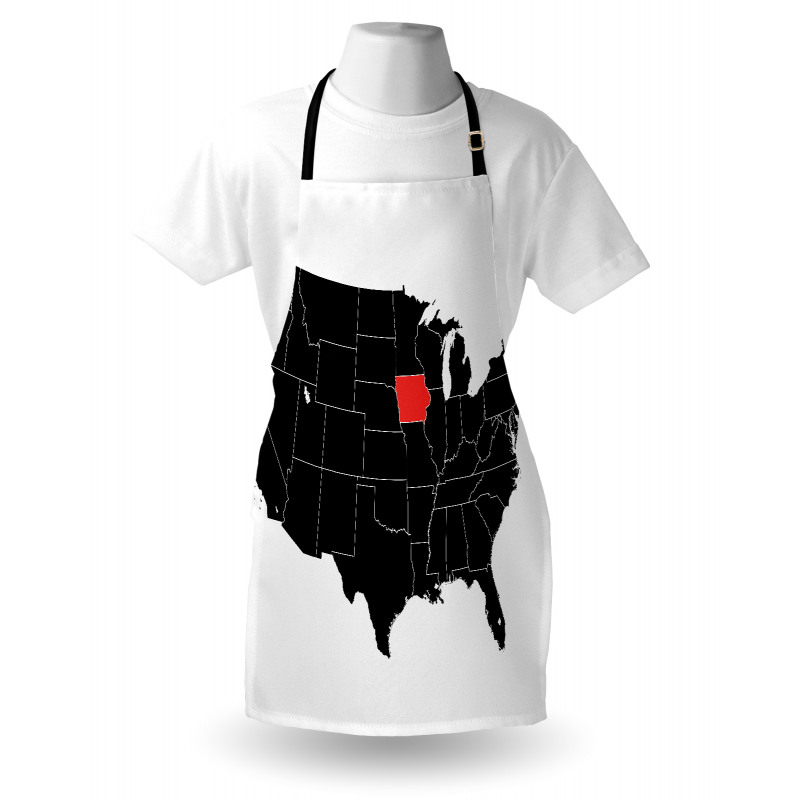 North America Map Design Apron