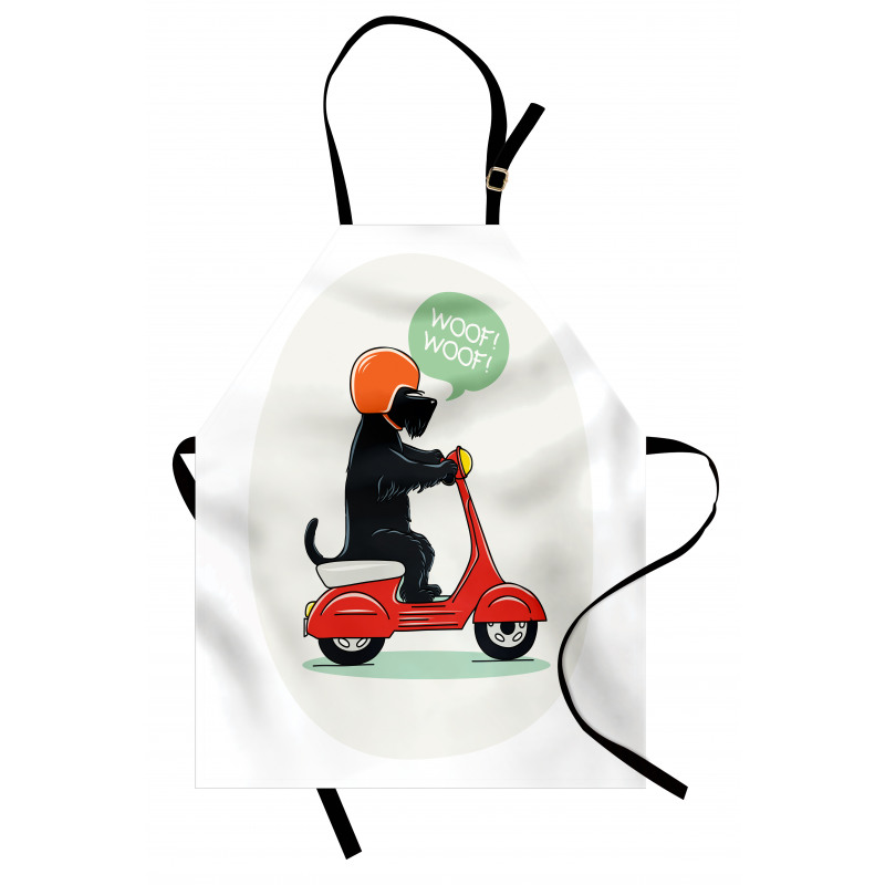 Scooter Ridding Puppies Apron