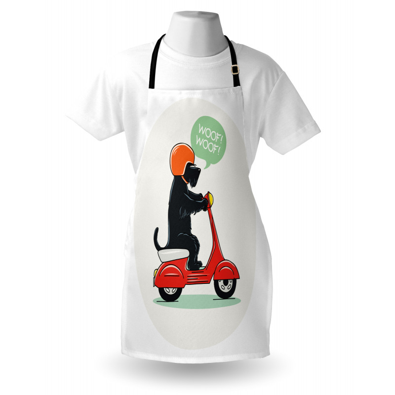 Scooter Ridding Puppies Apron