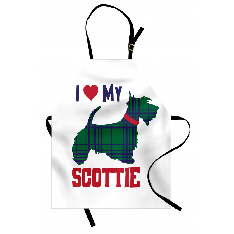 I Heart My Scottie Text Apron