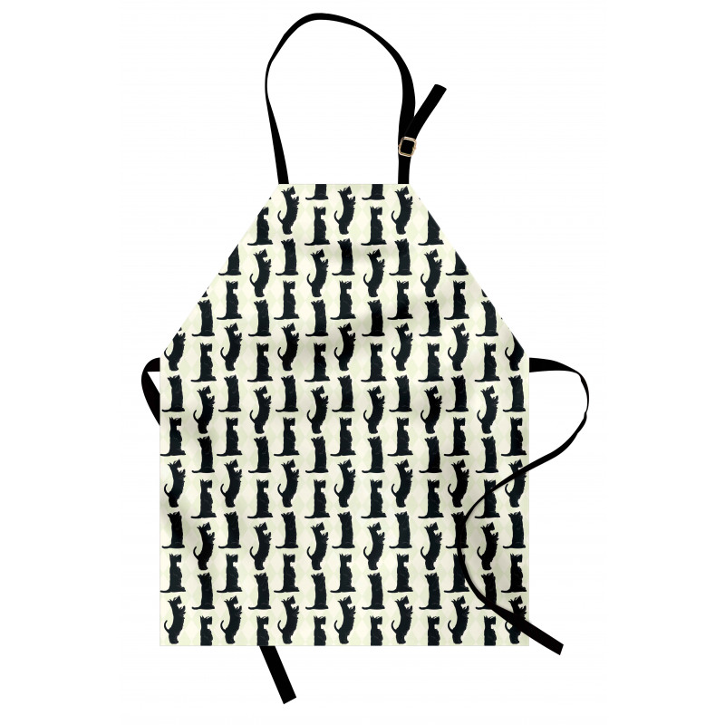 Checkered Rhombus Motif Apron