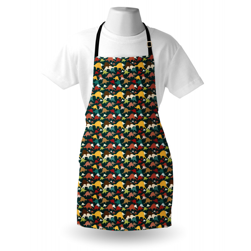 Colorful Tyrannosaurus Apron