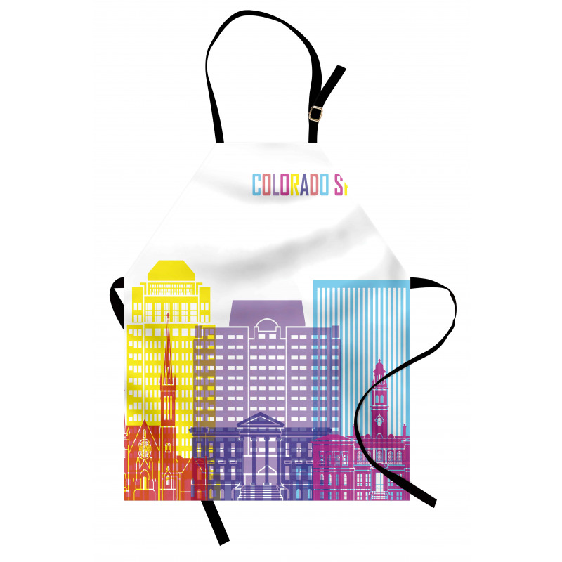 Colorful Urban City Sky Apron