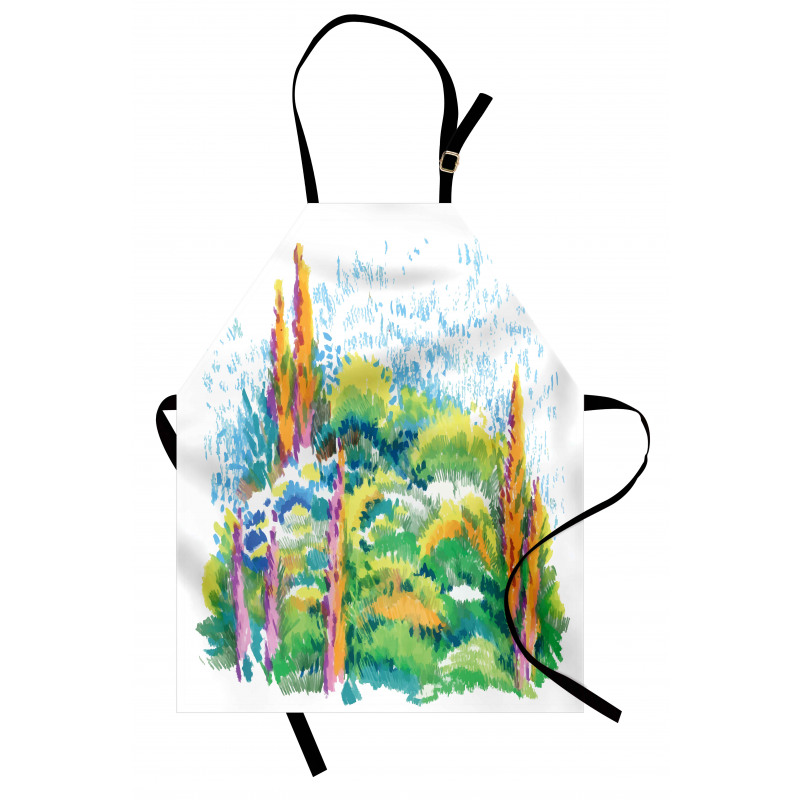 Floral Nature Meadow Trees Apron