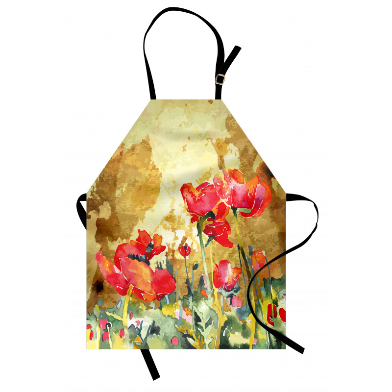 Poppy Blossoms Countryside Apron