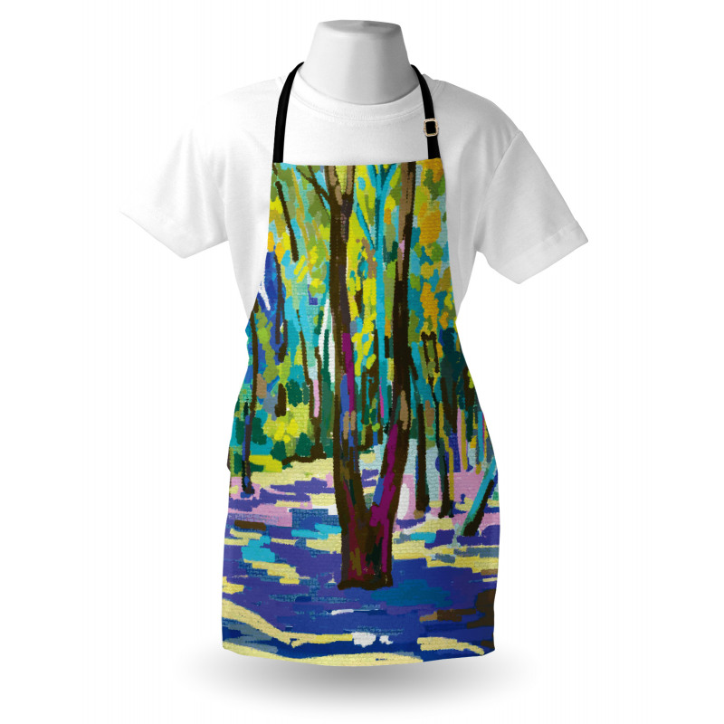 Vibrant Forest Tree Leaves Apron