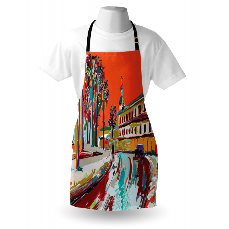 Historical Town Painting Apron