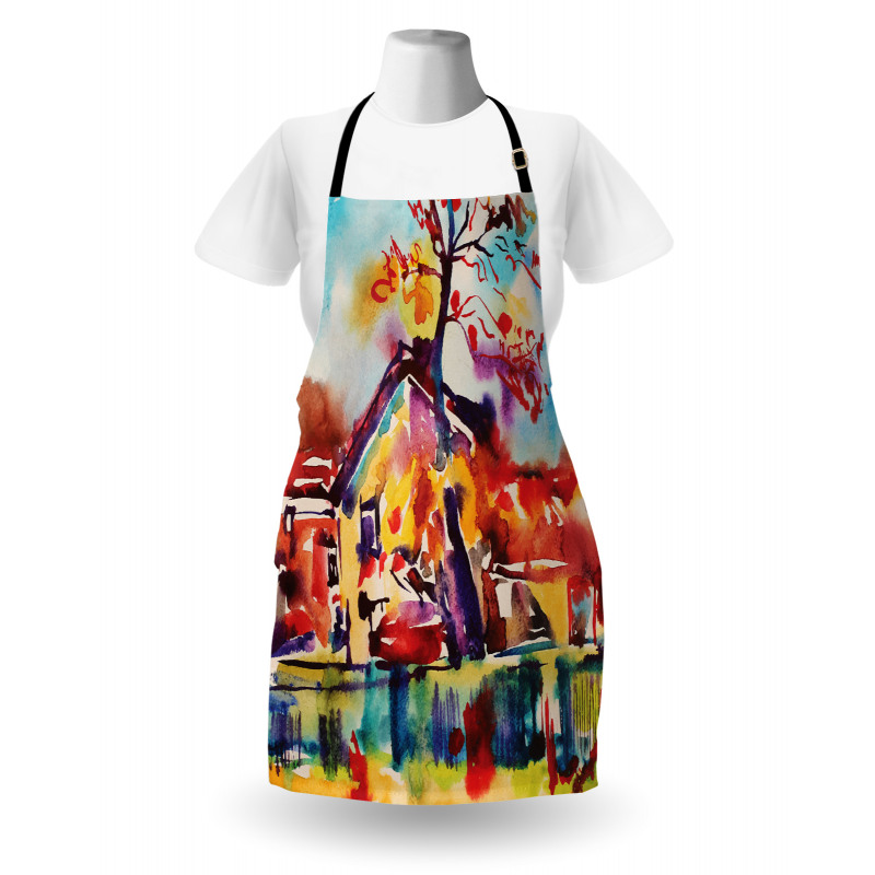 Abstract Country Village Apron