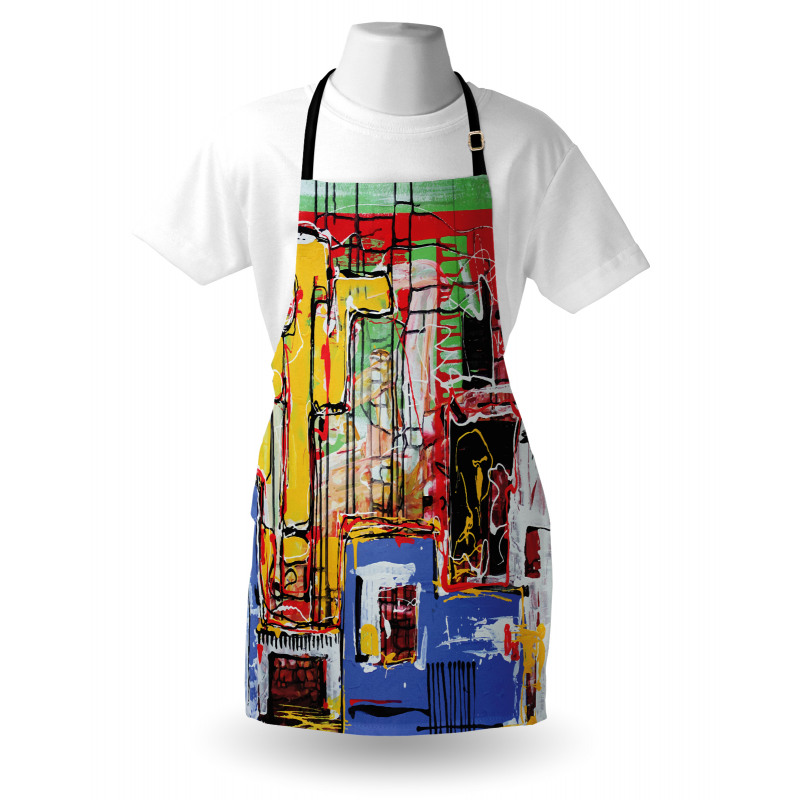 Cubist Grunge Painting Apron