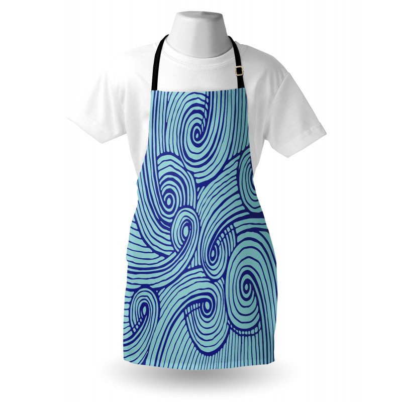 Abstract Spirals Wavy Ocean Apron