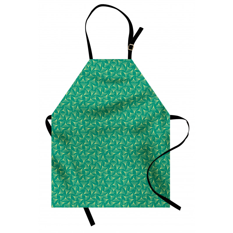 Biloba Leaves on Teal Shade Apron