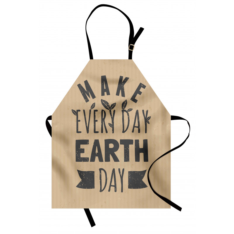 Typographic Words Earth Day Apron