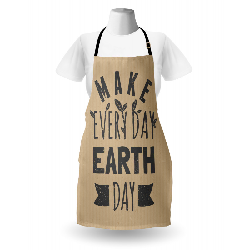 Typographic Words Earth Day Apron