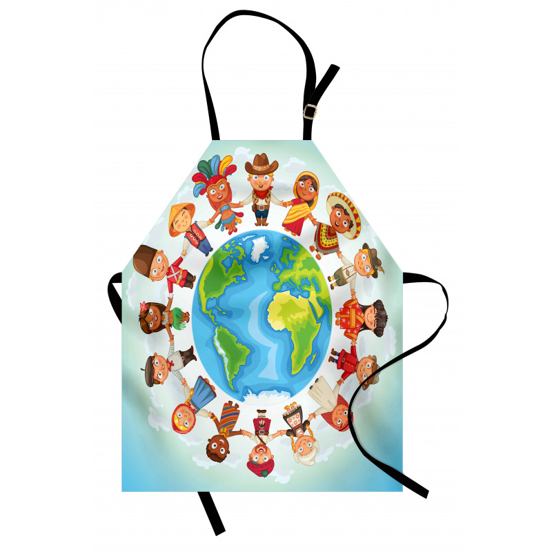 Planet Earth with Children Apron